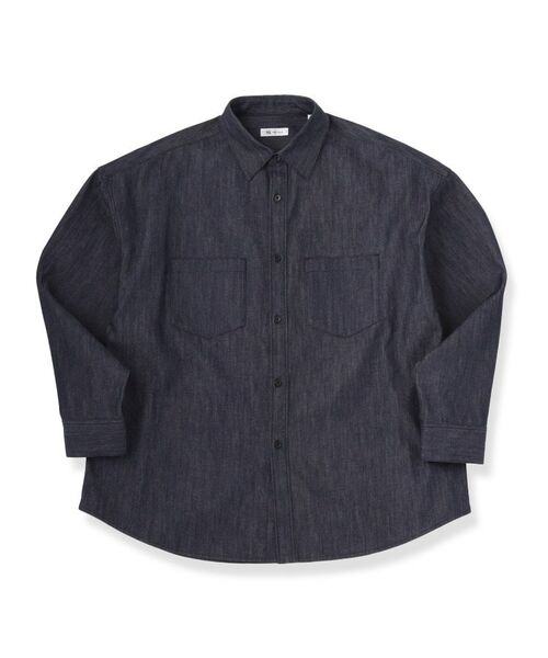 tk.TAKEO KIKUCHI / ティーケー タケオキクチ シャツ・ブラウス | 【色褪せしにくいデニム】Comfy Fadeless Denim Seriesデニムシャツ | 詳細1