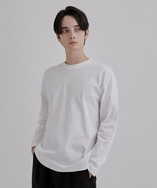 tk.TAKEO KIKUCHI / ティーケー タケオキクチ Tシャツ | 【接触冷感／吸水速乾】クールドライコットンTシャツ（ホワイト(001)）