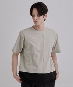 tk.TAKEO KIKUCHI / ティーケー タケオキクチ Tシャツ | ダッシュラインバイカラーTシャツ
