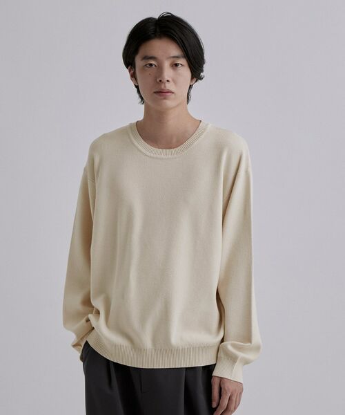 tk.TAKEO KIKUCHI / ティーケー タケオキクチ ニット・セーター | CARE FREE KNITプルオーバー(オフホワイト(003))