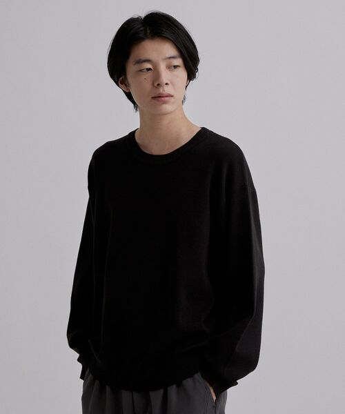 tk.TAKEO KIKUCHI / ティーケー タケオキクチ ニット・セーター | CARE FREE KNITプルオーバー(ブラック(019))