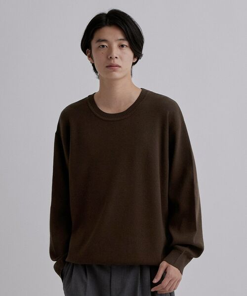 tk.TAKEO KIKUCHI / ティーケー タケオキクチ ニット・セーター | CARE FREE KNITプルオーバー(ブラウン(044))