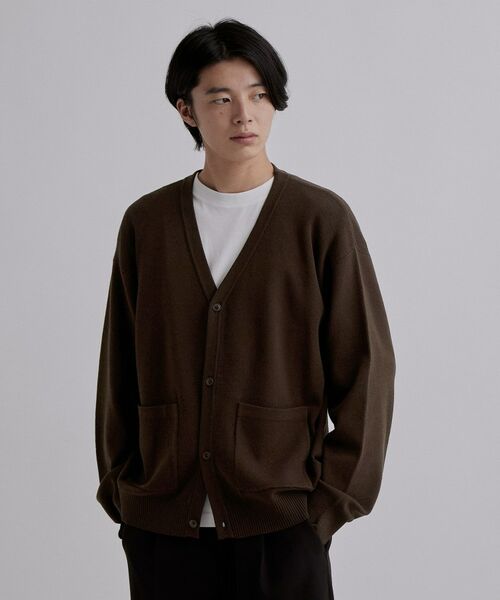 tk.TAKEO KIKUCHI / ティーケー タケオキクチ カーディガン・ボレロ | CARE FREE KNITカーディガン(ブラウン(044))