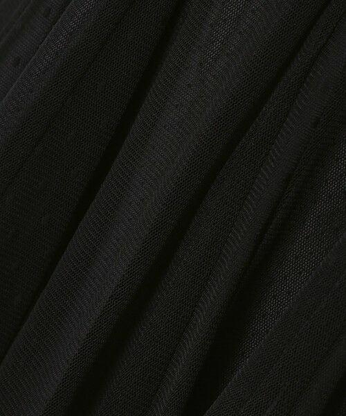 【L】ドットチュール ブラックドレス