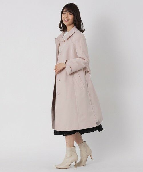 TO BE CHIC ドビータフタステンカラーコート 44 LL ピンク80300円