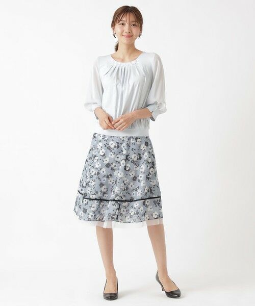 TO BE CHIC (大きいサイズ) / トゥー ビー シック (オオキイサイズ) ロング・マキシ丈スカート | 【L】フラワープリント スカート | 詳細2