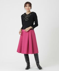 TO BE CHIC (大きいサイズ) / トゥー ビー シック (オオキイサイズ) その他トップス | 【L】レーヨンナイロン ニットプルオーバー