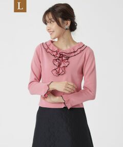 TO BE CHIC (大きいサイズ) / トゥー ビー シック (オオキイサイズ) その他トップス | 【L】レーヨンナイロン ニットプルオーバー