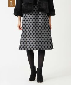 TO BE CHIC (大きいサイズ) / トゥー ビー シック (オオキイサイズ) ロング・マキシ丈スカート | 【L】モールドットジャカード スカート