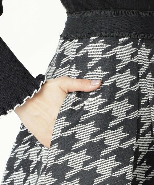 TO BE CHIC (大きいサイズ) / トゥー ビー シック (オオキイサイズ) ロング・マキシ丈スカート | 【L】ハウンドトゥースジャカード スカート | 詳細5