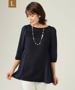 【L】シフォンドッキングニット チュニック