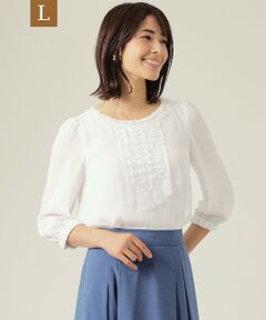 TO BE CHIC (大きいサイズ) / トゥー ビー シック (オオキイサイズ) その他トップス | 【L】シフォンコンビ　カットソー