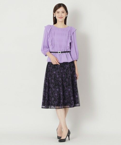トゥービーシック大きいサイズスカート　紫　パープル