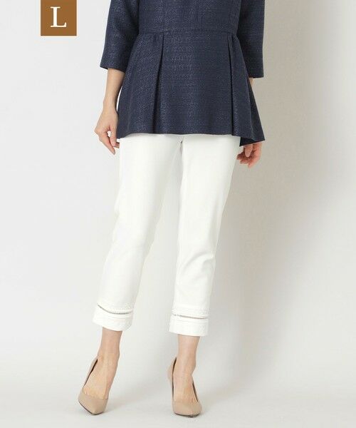 TO BE CHIC (大きいサイズ) / トゥー ビー シック (オオキイサイズ) その他パンツ | 【L】ポリエステルストレッチ パンツ(オフホワイト)