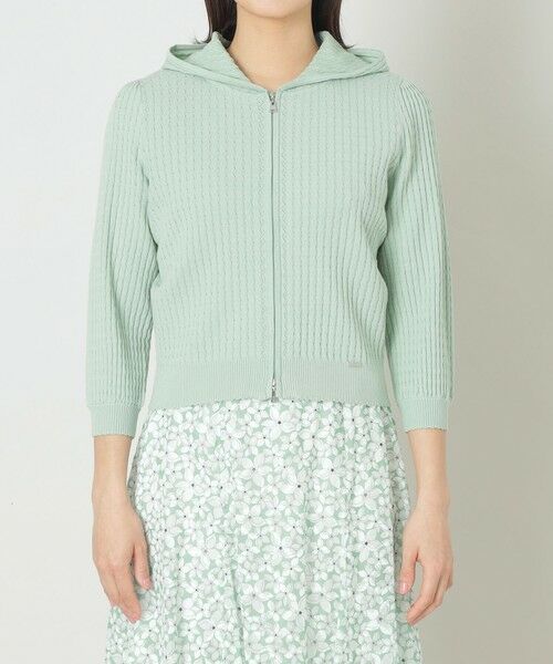 TO BE CHIC (大きいサイズ) / トゥー ビー シック (オオキイサイズ) ブルゾン | 【L】ウェーブニット ジップパーカー | 詳細4