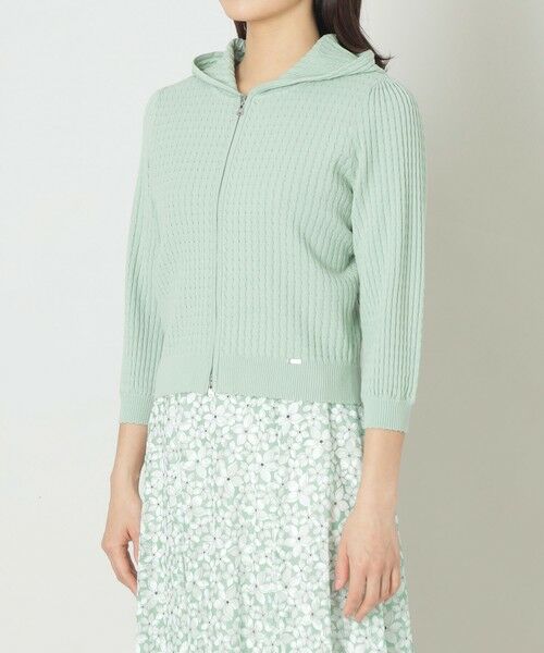 TO BE CHIC (大きいサイズ) / トゥー ビー シック (オオキイサイズ) ブルゾン | 【L】ウェーブニット ジップパーカー | 詳細5