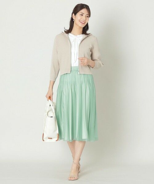 TO BE CHIC (大きいサイズ) / トゥー ビー シック (オオキイサイズ) ブルゾン | 【L】ウェーブニット ジップパーカー | 詳細2