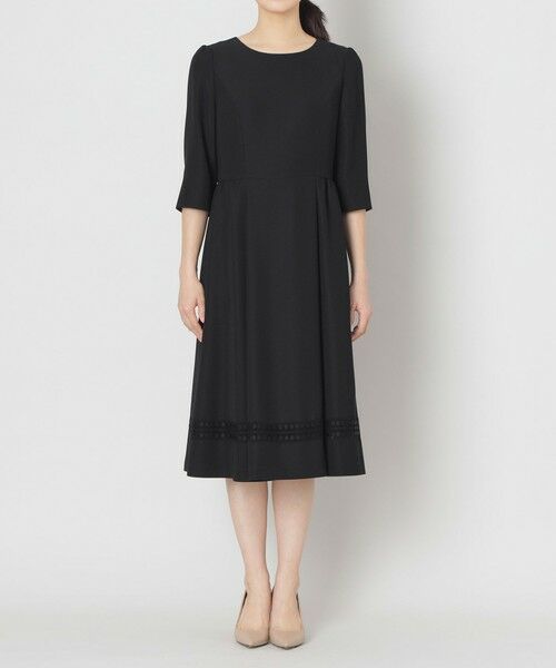 TO BE CHIC (大きいサイズ) / トゥー ビー シック (オオキイサイズ) ロング・マキシ丈ワンピース | 【L】ヘムボーダーレース ワンピース | 詳細3