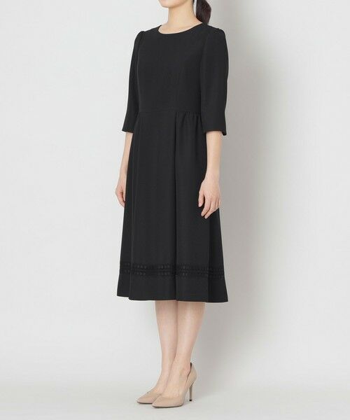 TO BE CHIC (大きいサイズ) / トゥー ビー シック (オオキイサイズ) ロング・マキシ丈ワンピース | 【L】ヘムボーダーレース ワンピース | 詳細4