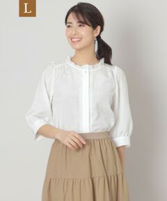 TO BE CHIC (大きいサイズ) / トゥー ビー シック (オオキイサイズ) その他トップス | 【L】ブライトクロス アイレットレースブラウス