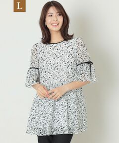TO BE CHIC (大きいサイズ) / トゥー ビー シック (オオキイサイズ) その他トップス | 【L】ジャスミンプリントリボン チュニック