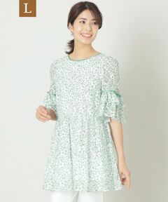 TO BE CHIC (大きいサイズ) / トゥー ビー シック (オオキイサイズ) その他トップス | 【L】ジャスミンプリントリボン チュニック