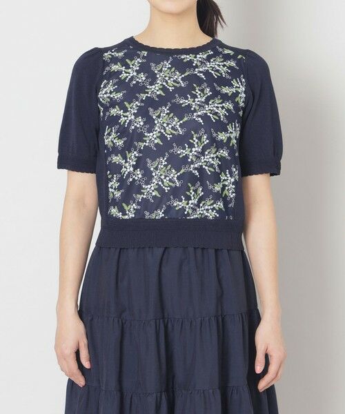 TO BE CHIC (大きいサイズ) / トゥー ビー シック (オオキイサイズ) その他トップス | 【L】ミモザチュールコンビ ニット | 詳細3