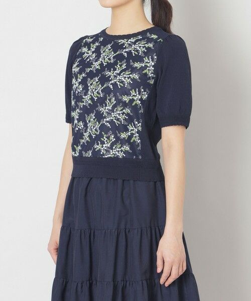 TO BE CHIC (大きいサイズ) / トゥー ビー シック (オオキイサイズ) その他トップス | 【L】ミモザチュールコンビ ニット | 詳細4