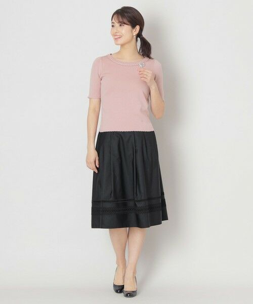 TO BE CHIC (大きいサイズ) / トゥー ビー シック (オオキイサイズ) ロング・マキシ丈スカート | 【L】ヘムボーダーレース スカート | 詳細1