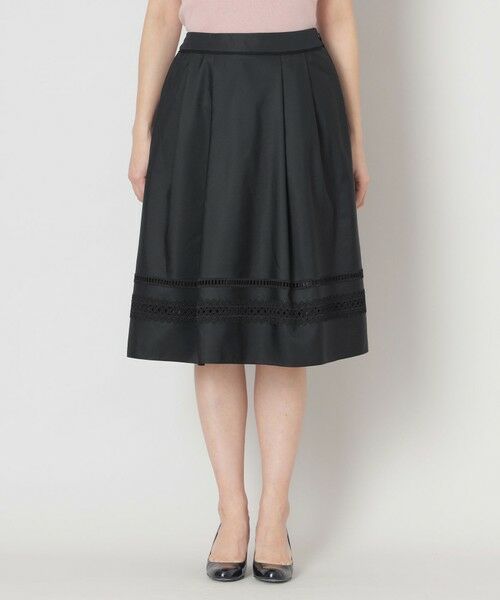 TO BE CHIC (大きいサイズ) / トゥー ビー シック (オオキイサイズ) ロング・マキシ丈スカート | 【L】ヘムボーダーレース スカート | 詳細2