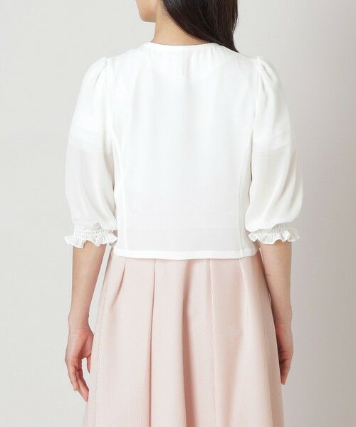 TO BE CHIC (大きいサイズ) / トゥー ビー シック (オオキイサイズ) テーラードジャケット | 【L】ジョーゼット ショートブルゾン | 詳細5