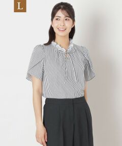 TO BE CHIC (大きいサイズ) / トゥー ビー シック (オオキイサイズ) その他トップス | 【L】カラミストライプ シャツブラウス