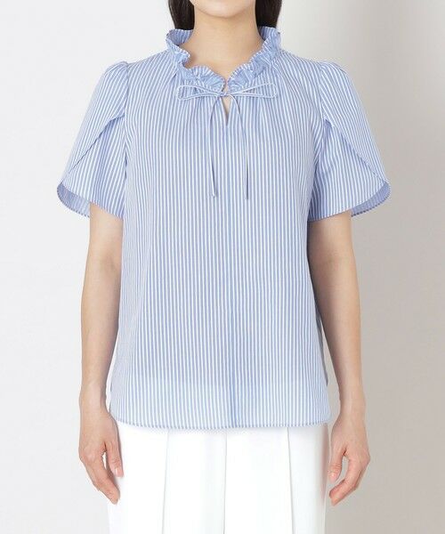 TO BE CHIC (大きいサイズ) / トゥー ビー シック (オオキイサイズ) その他トップス | 【L】カラミストライプ シャツブラウス | 詳細4