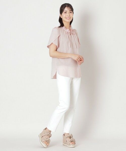 TO BE CHIC (大きいサイズ) / トゥー ビー シック (オオキイサイズ) その他トップス | 【L】カラミストライプ シャツブラウス | 詳細1