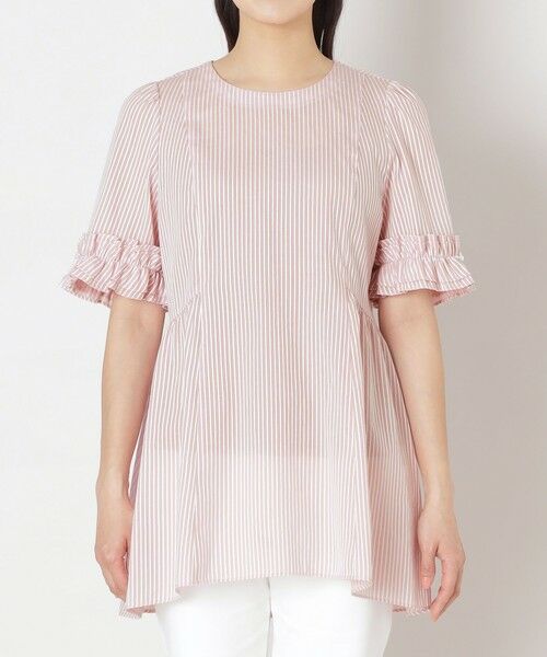 TO BE CHIC (大きいサイズ) / トゥー ビー シック (オオキイサイズ) その他トップス | 【L】カラミストライプ チュニックブラウス | 詳細4