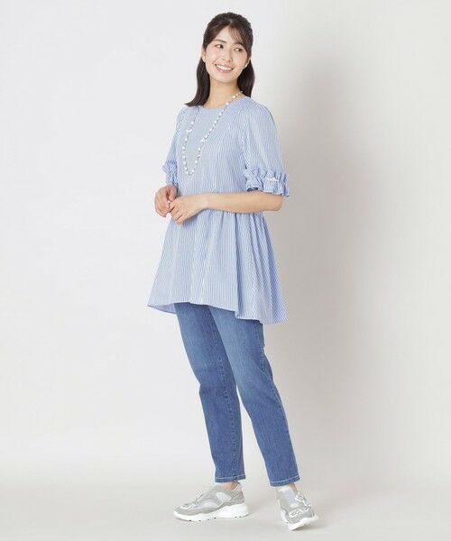 TO BE CHIC (大きいサイズ) / トゥー ビー シック (オオキイサイズ) その他トップス | 【L】カラミストライプ チュニックブラウス | 詳細2