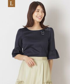 TO BE CHIC (大きいサイズ) / トゥー ビー シック (オオキイサイズ) その他トップス | 【L】配色ピコ カットソープルオーバー
