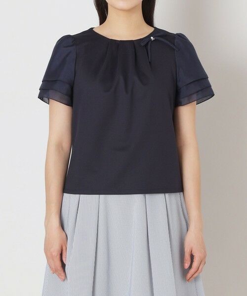 TO BE CHIC (大きいサイズ) / トゥー ビー シック (オオキイサイズ) その他トップス | 【L】リボンコサージュ カットソー | 詳細4