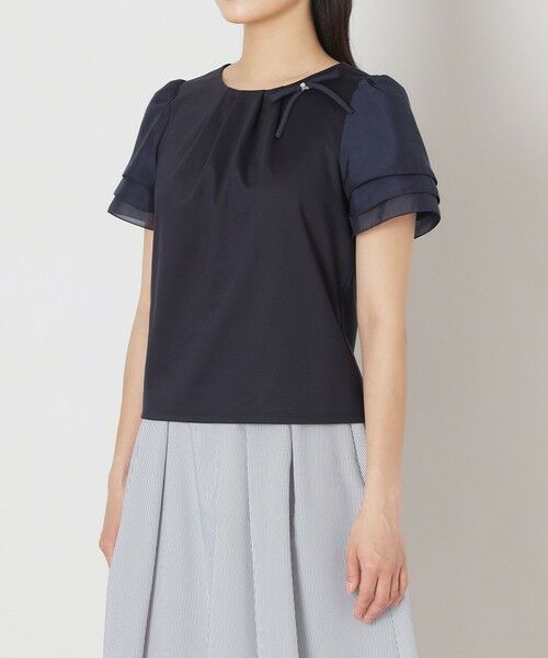 TO BE CHIC (大きいサイズ) / トゥー ビー シック (オオキイサイズ) その他トップス | 【L】リボンコサージュ カットソー | 詳細5