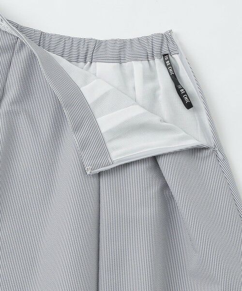 TO BE CHIC (大きいサイズ) / トゥー ビー シック (オオキイサイズ) ロング・マキシ丈スカート | 【L】シアサッカー ストライプスカート | 詳細8