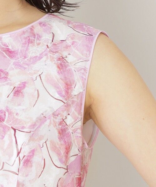 TO BE CHIC (大きいサイズ) / トゥー ビー シック (オオキイサイズ) ロング・マキシ丈ワンピース | 【L】ローズプリントジャカード ワンピース | 詳細7