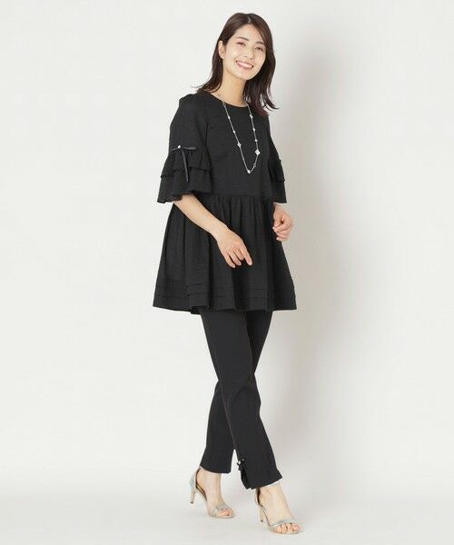 TO BE CHIC (大きいサイズ) / トゥー ビー シック (オオキイサイズ) その他トップス | 【L】ウェーブローン スリーブフリルチュニック | 詳細1