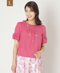 TO BE CHIC (大きいサイズ) / トゥー ビー シック (オオキイサイズ) その他トップス | 【L】ウェーブローン スリーブリボンブラウス