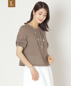 TO BE CHIC (大きいサイズ) / トゥー ビー シック (オオキイサイズ) その他トップス | 【L】ウェーブローン スリーブリボンブラウス