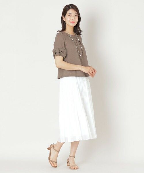 TO BE CHIC (大きいサイズ) / トゥー ビー シック (オオキイサイズ) その他トップス | 【L】ウェーブローン スリーブリボンブラウス | 詳細3