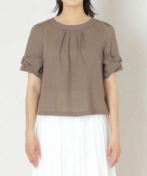 TO BE CHIC (大きいサイズ) / トゥー ビー シック (オオキイサイズ) その他トップス | 【L】ウェーブローン スリーブリボンブラウス | 詳細4