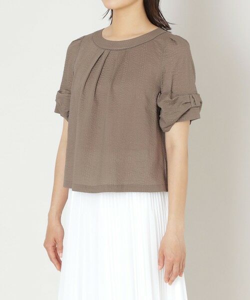 TO BE CHIC (大きいサイズ) / トゥー ビー シック (オオキイサイズ) その他トップス | 【L】ウェーブローン スリーブリボンブラウス | 詳細5