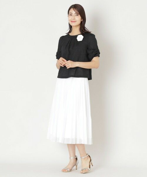 TO BE CHIC (大きいサイズ) / トゥー ビー シック (オオキイサイズ) その他トップス | 【L】ウェーブローン スリーブリボンブラウス | 詳細1