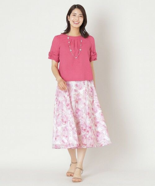 TO BE CHIC (大きいサイズ) / トゥー ビー シック (オオキイサイズ) その他トップス | 【L】ウェーブローン スリーブリボンブラウス | 詳細2