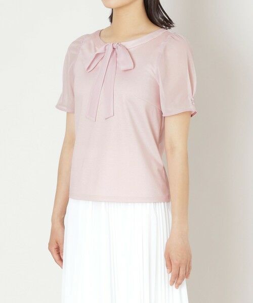 TO BE CHIC (大きいサイズ) / トゥー ビー シック (オオキイサイズ) その他トップス | 【L】リボンネック スリーブコンビカットソー | 詳細5